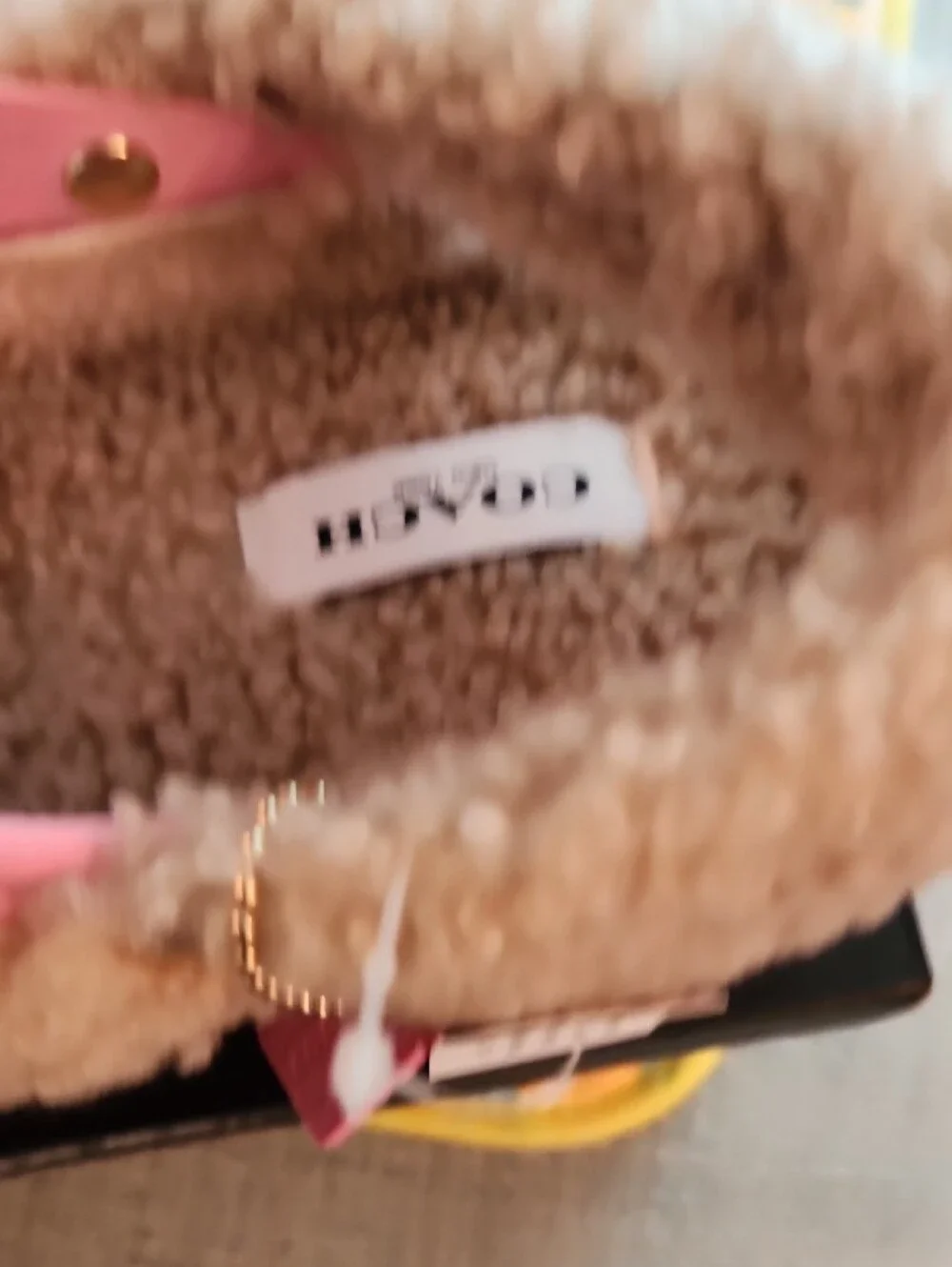 Coach Pink Faux-Shearling Slip-On Clogs
